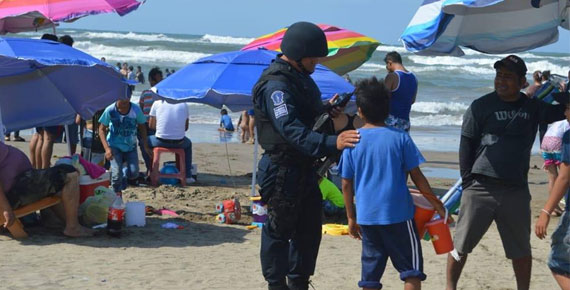La Secretaría de Seguridad y Protección Ciudadana (SSPC), continúa brindando seguridad a personas locales, nacionales y extranjeros que visitan las playas del Estado.