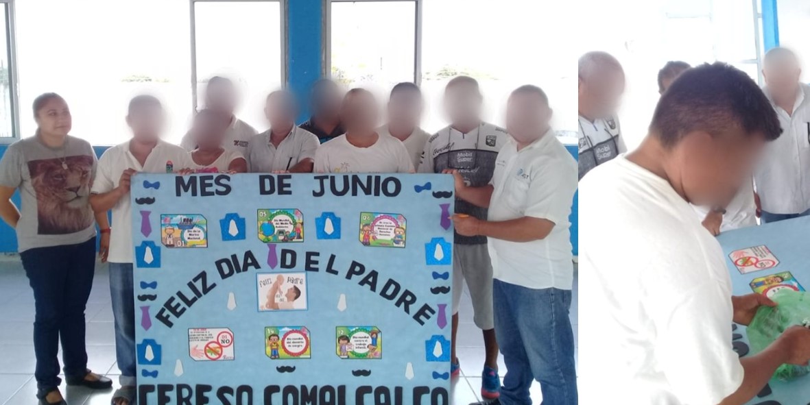Elaboran PPL periódico mural alusivo al “Día del Padre” en el Cereso de Comalcalco.