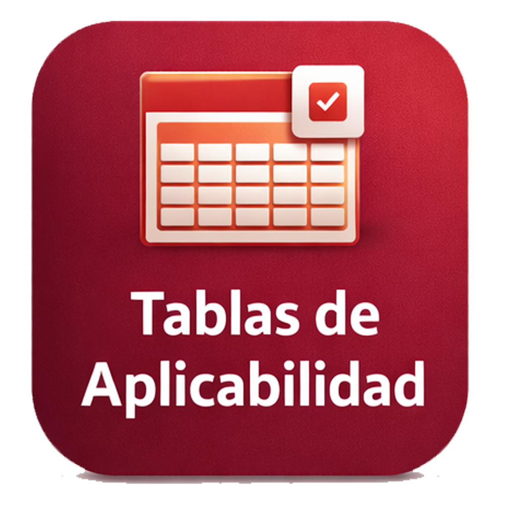 Tablas de Aplicabilidad