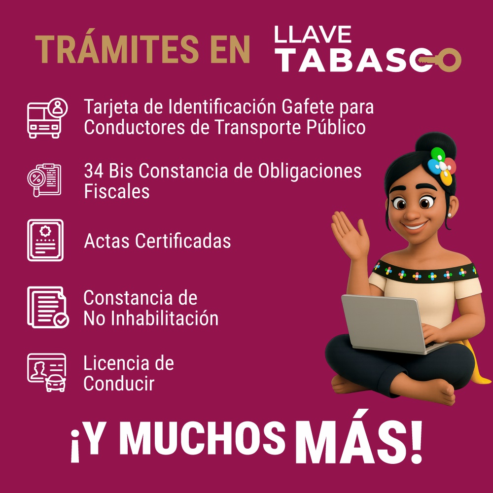 Trámites en línea en Llave Tabasco